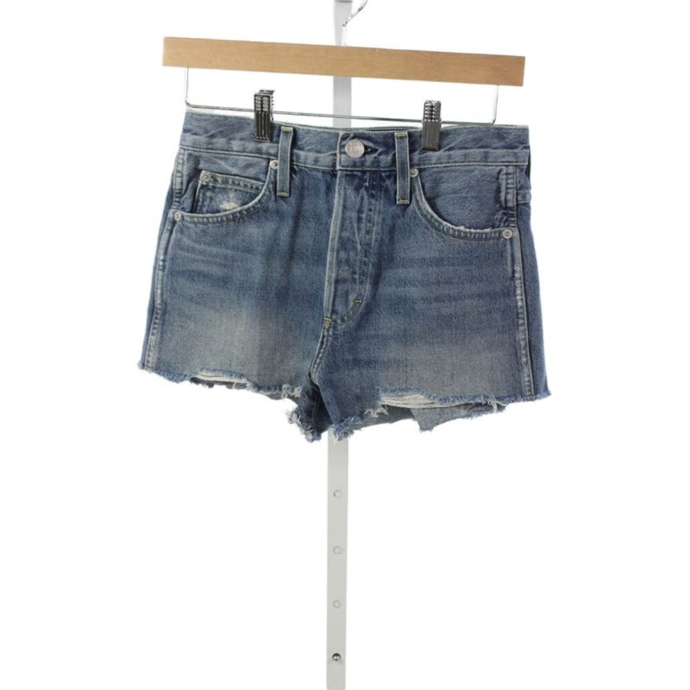 Amo Women Cut-Off Blue Cotton Shorts Size 24